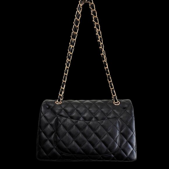 NWT Vegan Black Leather Shoulder Bag Purse - Picture 2 of 4